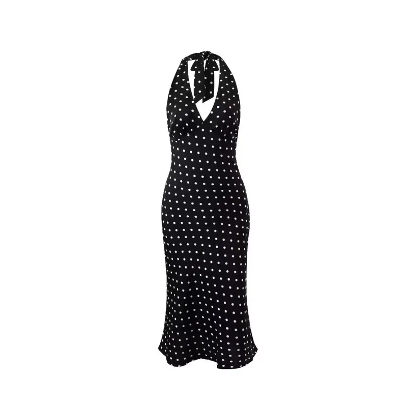 Tom Hollinger | Dotted Neckholder midi dress - TomHollinger