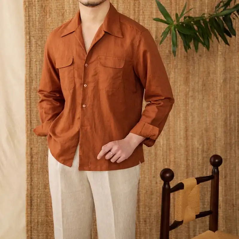 Tom Hollinger | Slightly cut linen shirt with breast pockets - TomHollinger