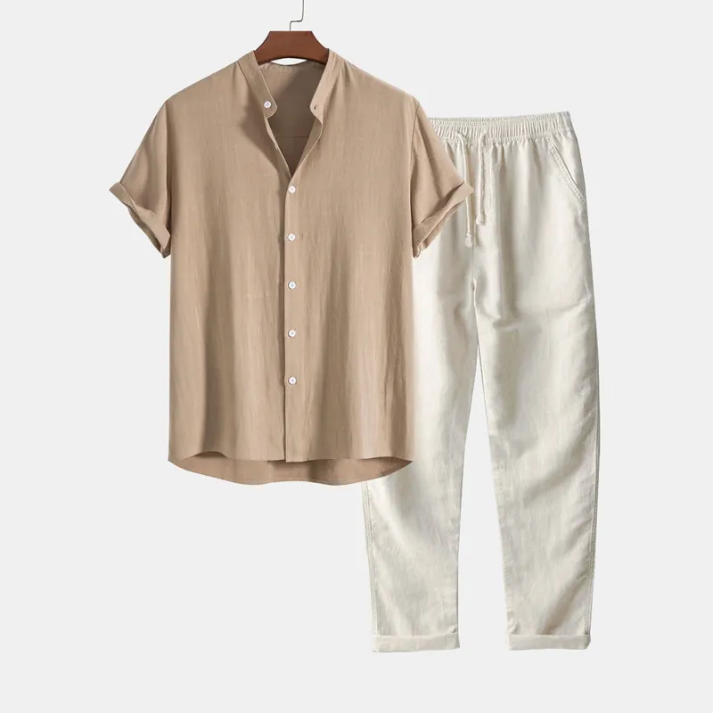 Tom Hollinger | Crumpled cotton henley shirt - TomHollinger