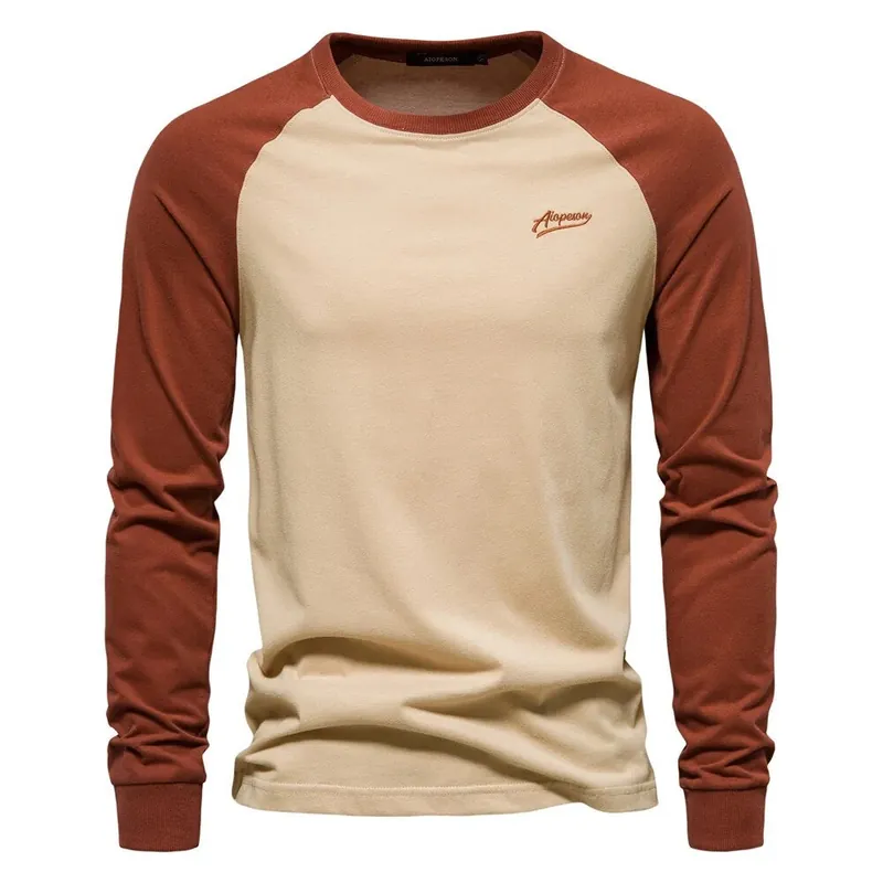 Tom Hollinger | Men's long -sleeved shirt with patchwork and circular neckline