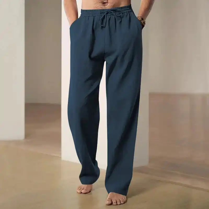 Tom Hollinger | Airy linen pants with a loose cut for women - TomHollinger