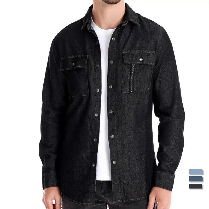 Tom Hollinger | Men's cotton jeans shirt - TomHollinger
