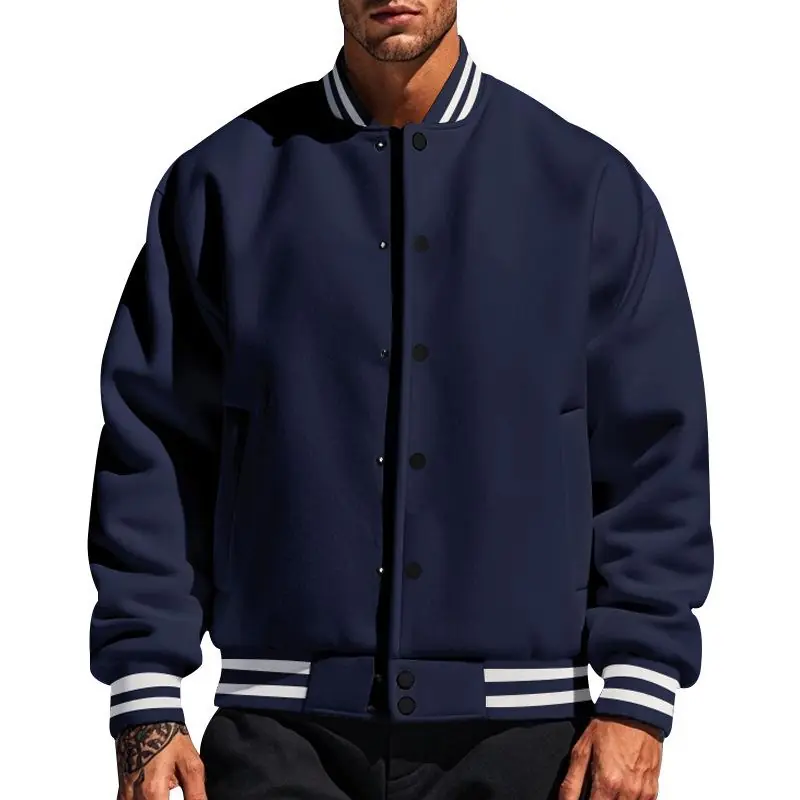 Tom Hollinger | Classic baseball jacket with buttons and stand-up collar