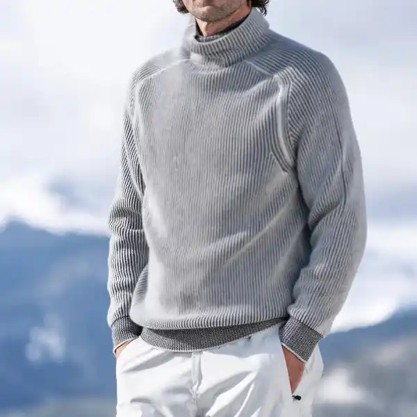 Tom Hollinger | Gemütlicher Grobstrick Rollkragenpullover für Herren - Chic-Rennes