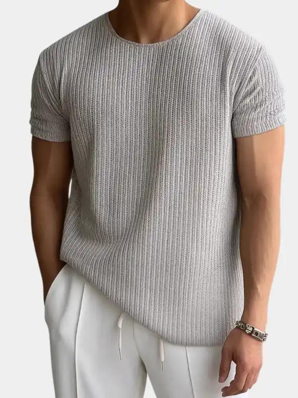 Tom Hollinger | Rippenstrick Rundhals Freizeit-T-Shirt