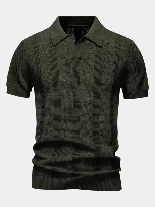Tom Hollinger | Herren Poloshirt aus offenem Maschenstrick