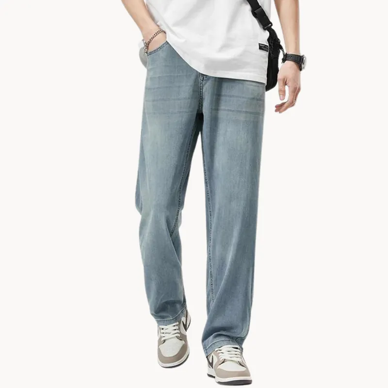 Tom Hollinger | Herren Straight Leg Hose Aus Lyocellmischung Mit 5 Taschen