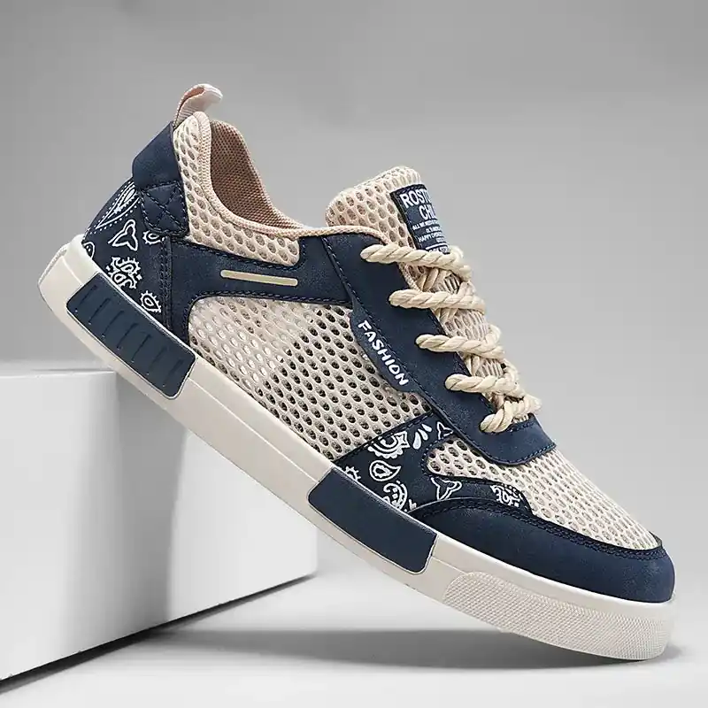 Herren Mesh Sneaker Zum Schnüren Mit Vulkanisierter Sohle - Tom Hollinger