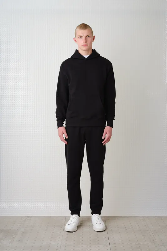 Swansen - 450GSM Brush Back Hoodie - Black