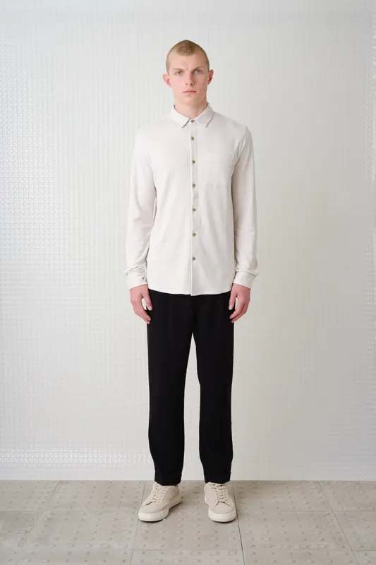 Calmer - 260GSM Interlock Shirt - Stone
