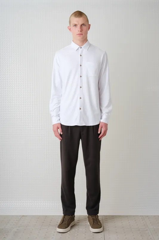 Calmer - 260GSM Interlock Shirt - White