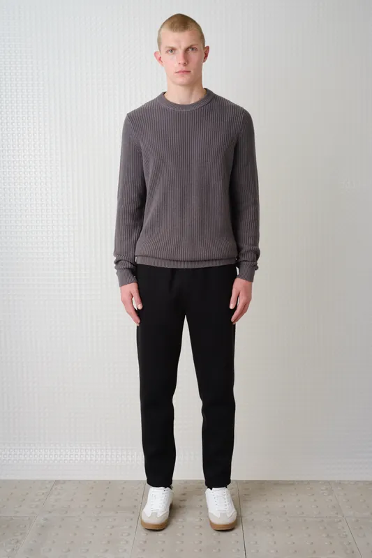 Herning - Crew Neck Knit - Charcoal