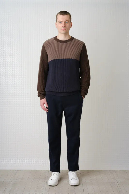 Herning Stripe - Crew Neck Knit - Block Multi