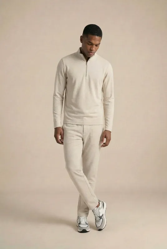 Veer Quarter Zip - Ecru