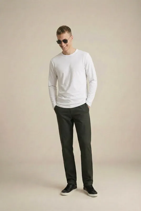 Erik Long Sleeve T-Shirt - Optic White