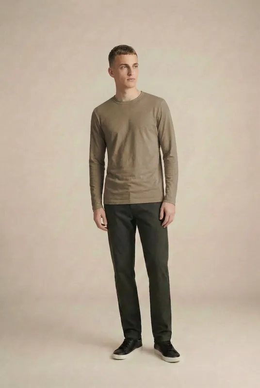 Erik Long Sleeve T-Shirt - Stone