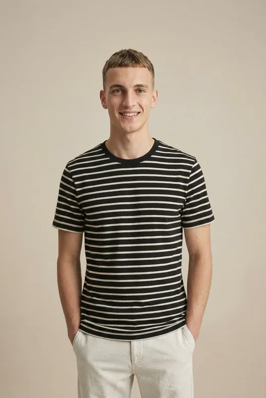 Olsen T-Shirt - Washed Black / Ecru