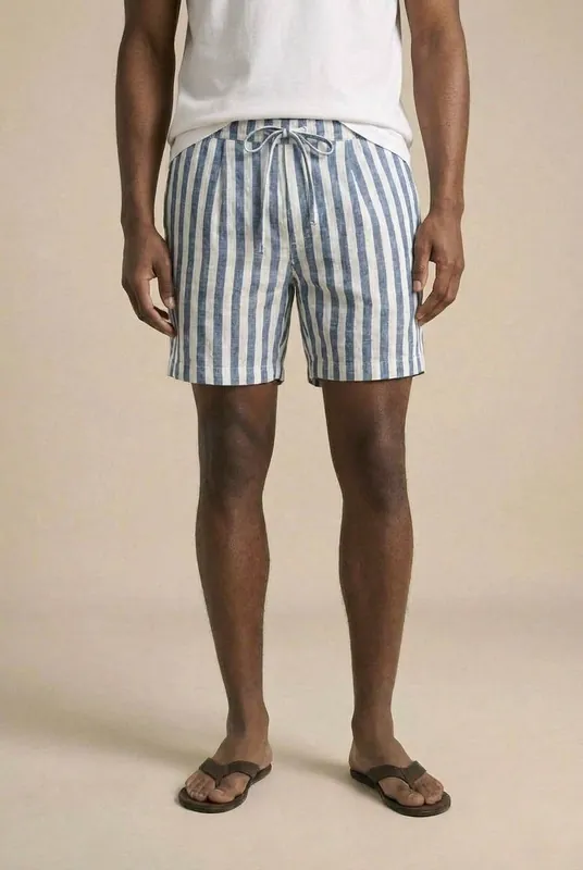 Brock Shorts Co-Ord - Blue / White