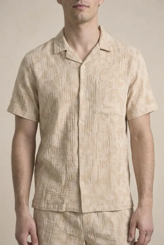 Kessler Shirt Co-Ord - Ecru / Stone