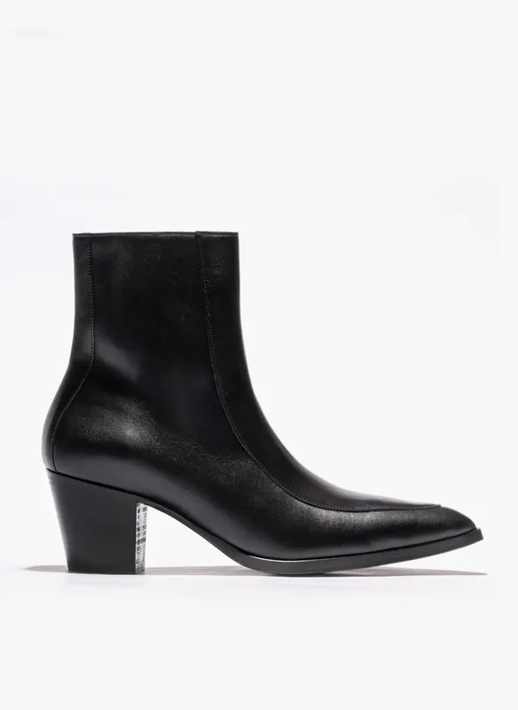 Soho 60mm Black Leather Boots - Footwear