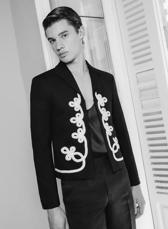 Black Cropped Lace Embroidery Jacket - Jackets & Coats
