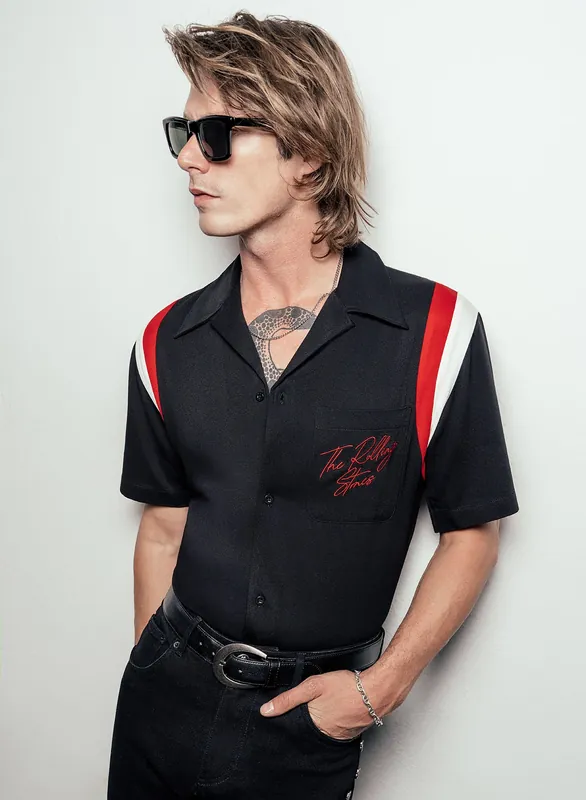 Phix X Rolling Stones Start Me Up Cuban Viscose Shirt - Shirts