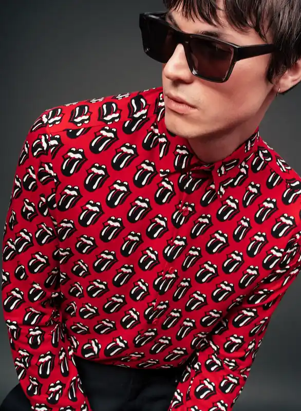 Phix X Rolling Stones Red Tongue Viscose Shirt - Shirts