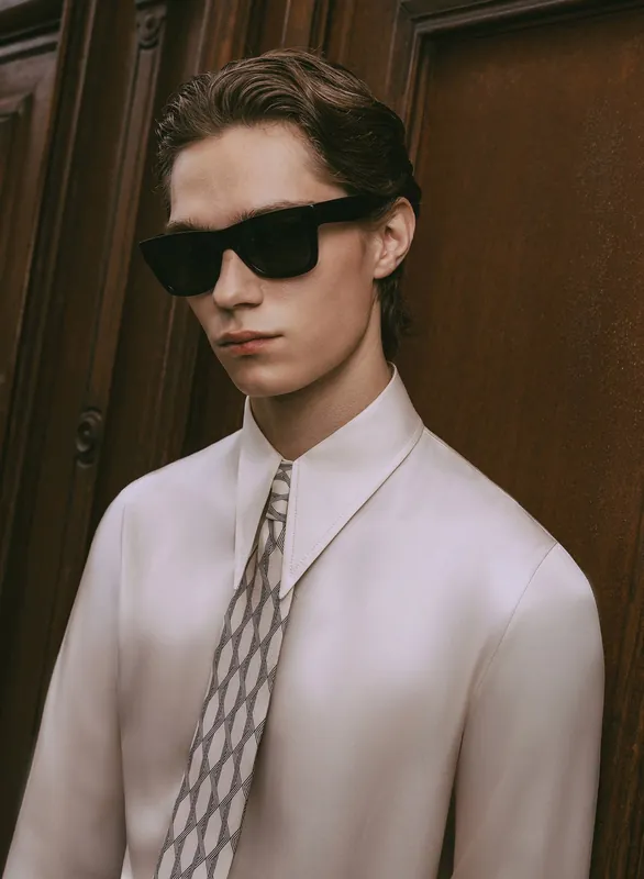 Ivory Spear Collar Silk Viscose Shirt - Shirts