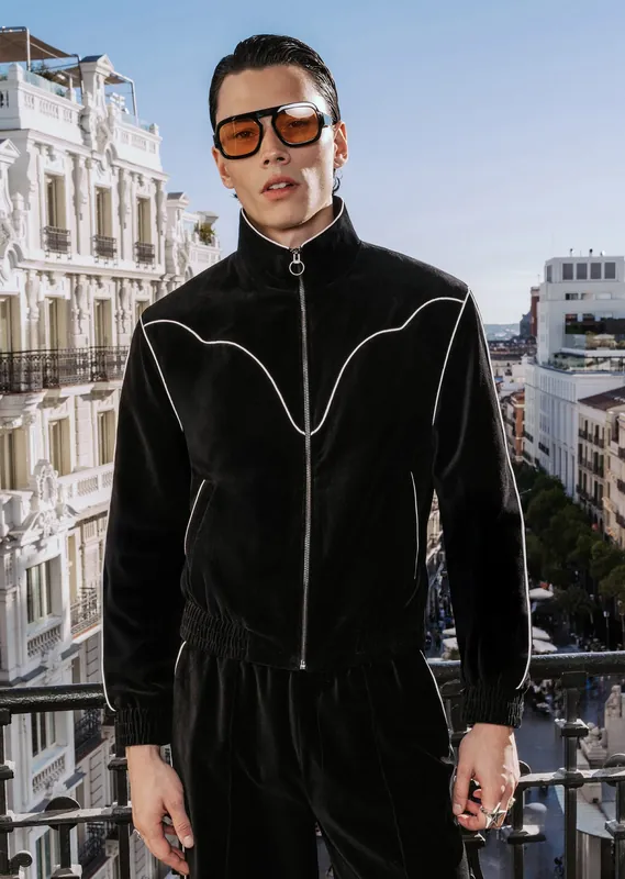 Velvet Western 70's Track Jacket - Jackets & Coats