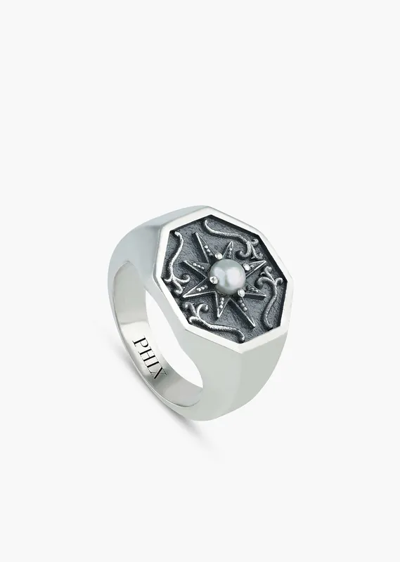 Silver Solis Pearl Ring - Rings