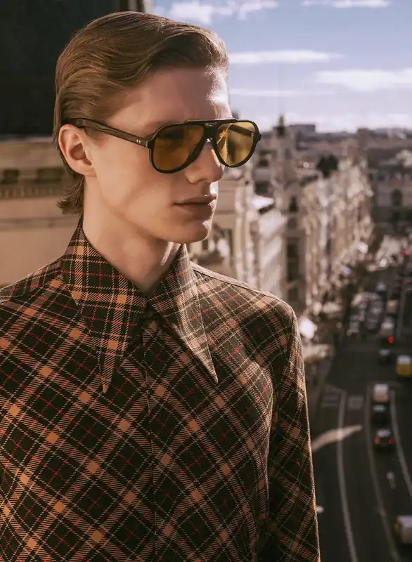 Brown & Black Tartan Viscose Shirt - Shirts