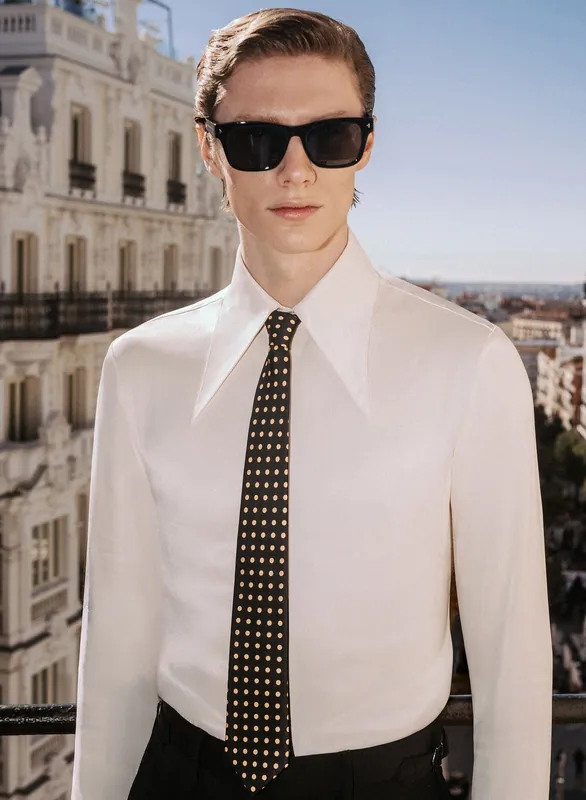 Pure Silk Black Polka Dot Tie - Accessories