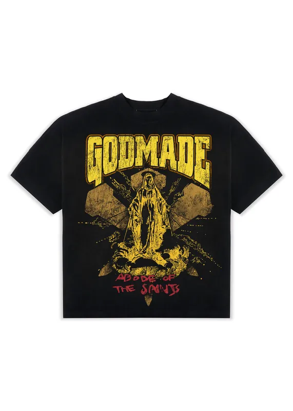 ABODE OF THE SAINTS GRAPHIC T-SHIRTS - BLACK WASHED