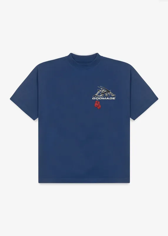 GM WRAPPED LOGO - WASHED BLUE T-SHIRT