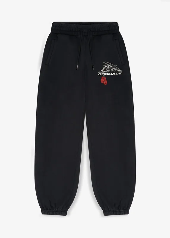 GM LOGO WRAPPED SWEATPANTS - WASHED BLACK