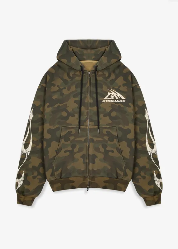 MILITARY CAMO - ZIP HOODIE