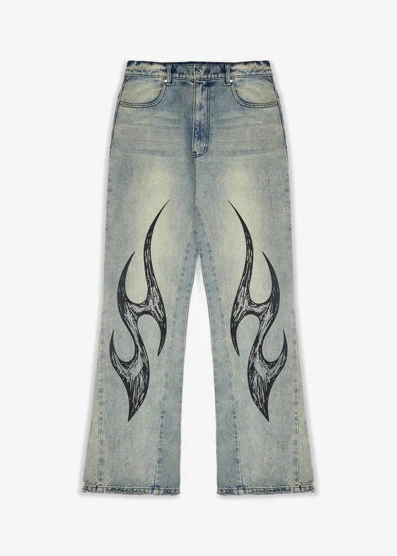 SCORCH GRAPHIC WASHED - BLUE DENIM