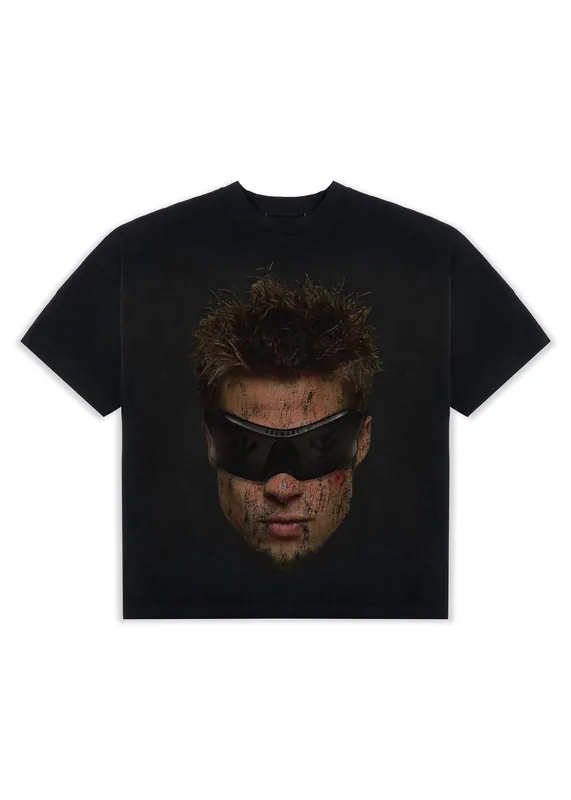 BASEMENT BRAWLER GRAPHIC T-SHIRT - BLACK WASHED