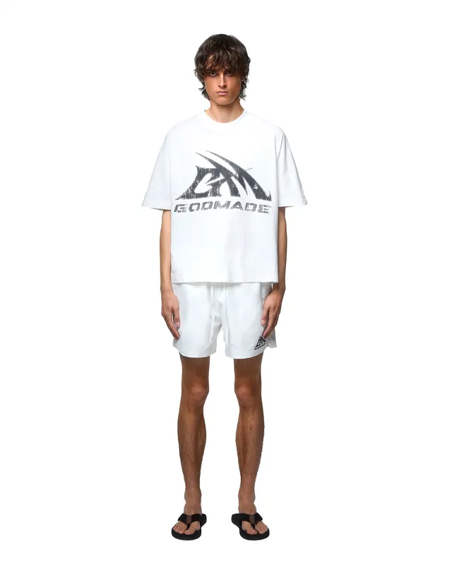 GM LOGO SWIM SHORTS - WHITE