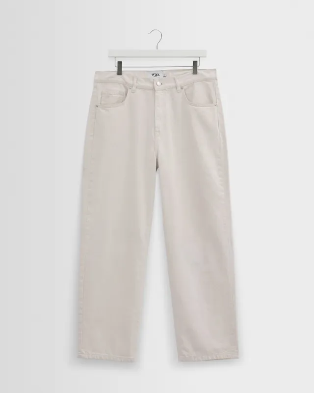 Felix - Ecru Loose Fit Denim Jeans