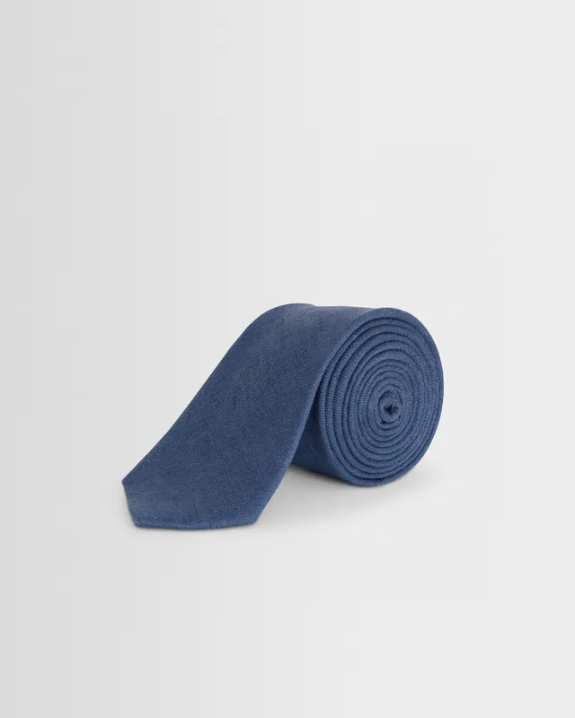 Pavillion - Mid Blue Linen Tie
