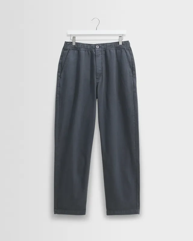 Kurt - Petrol Blue Organic Cotton Trousers