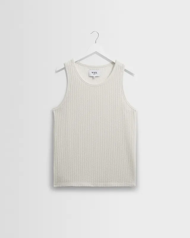 Prim - Ecru Open Knit Vest