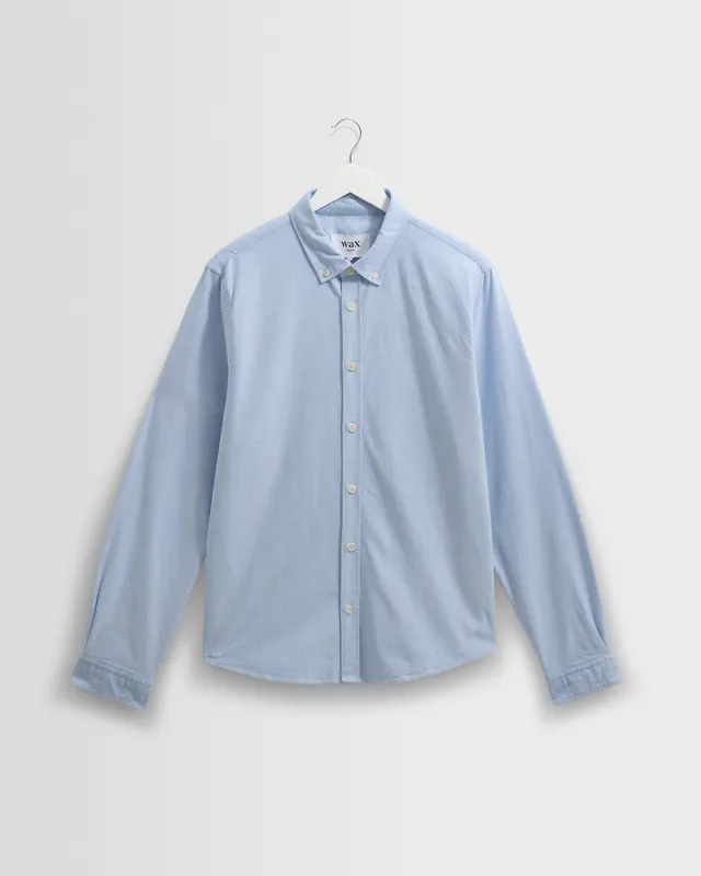 Caspian - Pale Blue Cotton Oxford Shirt