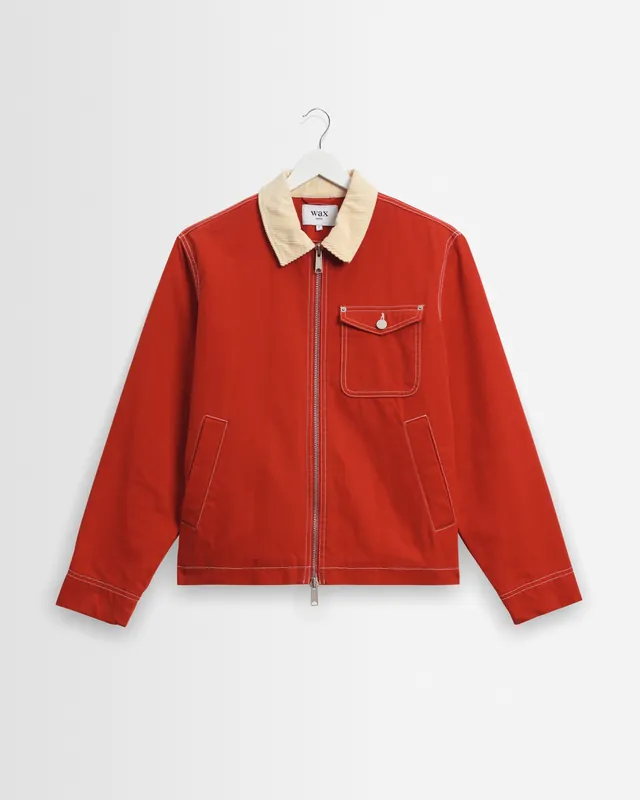 Mason - Red Peached Canvas Work Jacket