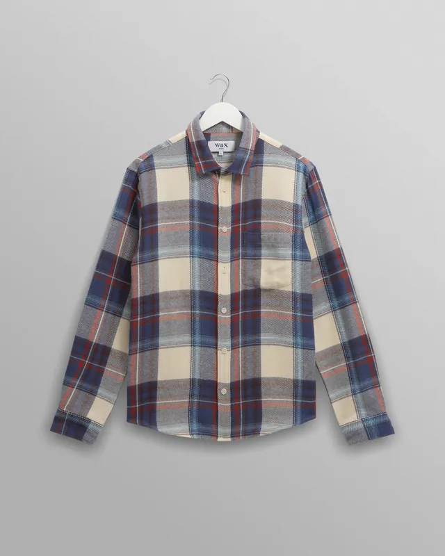 Shelly - Blue And Multicolour Check Flannel Shirt