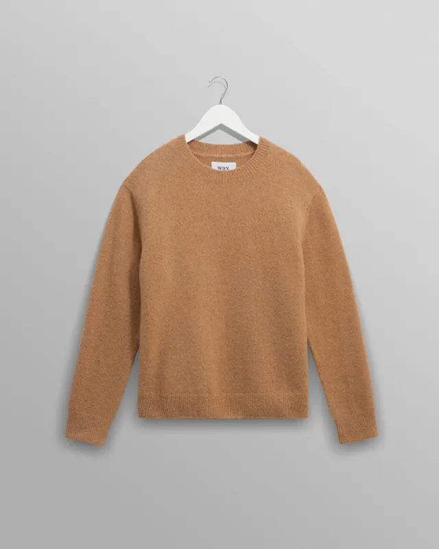 Wilde - Camel Fluffy Wool Crewneck