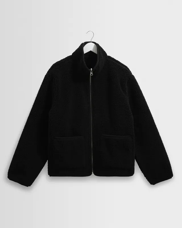Killick - Black Reversible Corduroy Borg Jacket