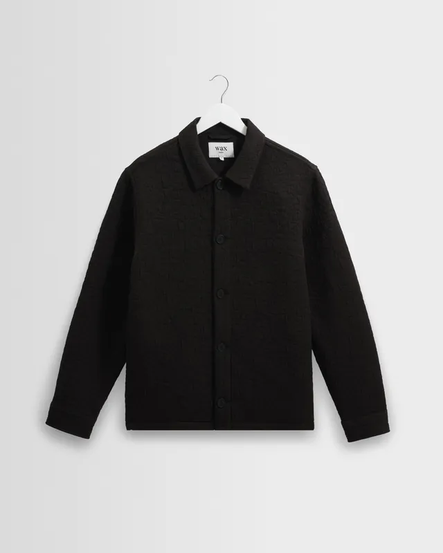 Rockley - Black Floral Quilted Cotton Overshirt