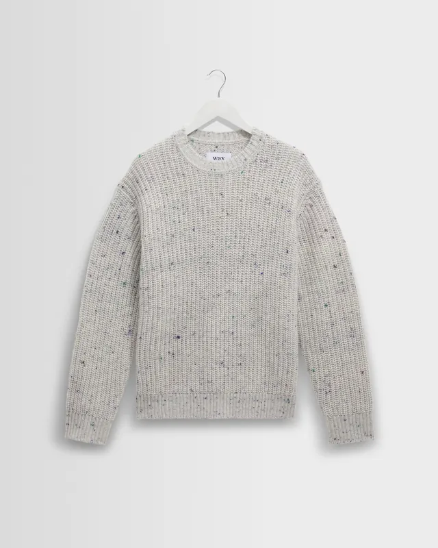 Wilde - Multicolour Fleck Ribbed Chunky Wool Crewneck